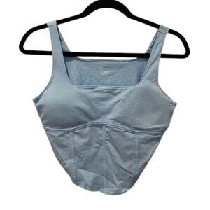 🧁No Boundaries Blue Corset Bustier Tank Top coquette cottagecore summer spring